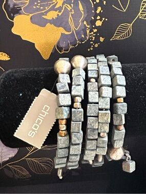 Chico’s Beaded Coil Bracelet